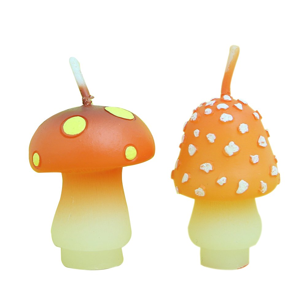 Birthday candles mushroom candles for party supplies and wedding favor.