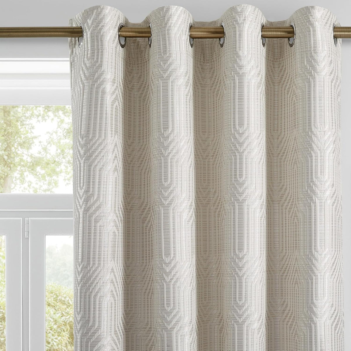 Geometric Jacquard Blackout Curtains
