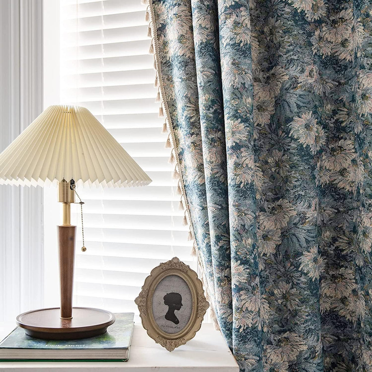 Black Gold Damask Jacquard Curtains