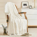 Acrylic Knitted Throw Blanket with Diamond Pattern