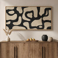 Framed Horizontal Abstract Canvas Wall Art