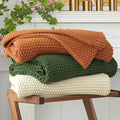 Cotton Cable Knit Throw Blanket