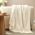 Chevron Chenille Knit Throw Blanket
