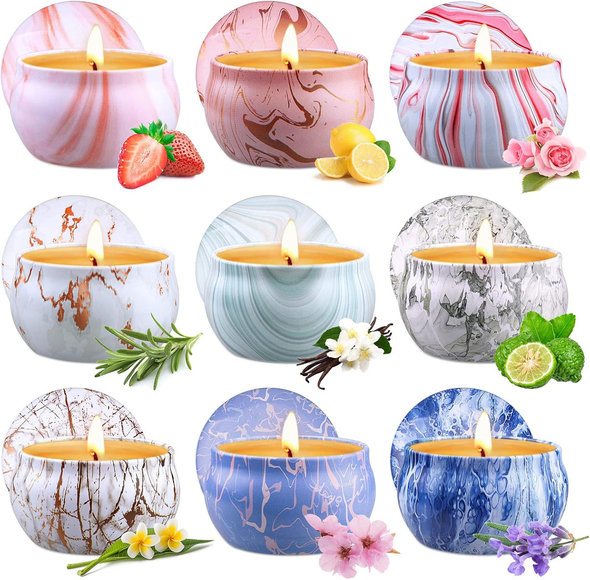 Scented candles gifts for women, aromatherapy candles for home scented, long lasting soy wax candle sets.
