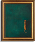 3D Textured Cheetah Gold Framed Wall Art
