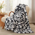 Chunky Knit Chenille Throw Blanket with Rope Yarn
