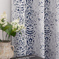Distressed Geometric Jacquard Curtains